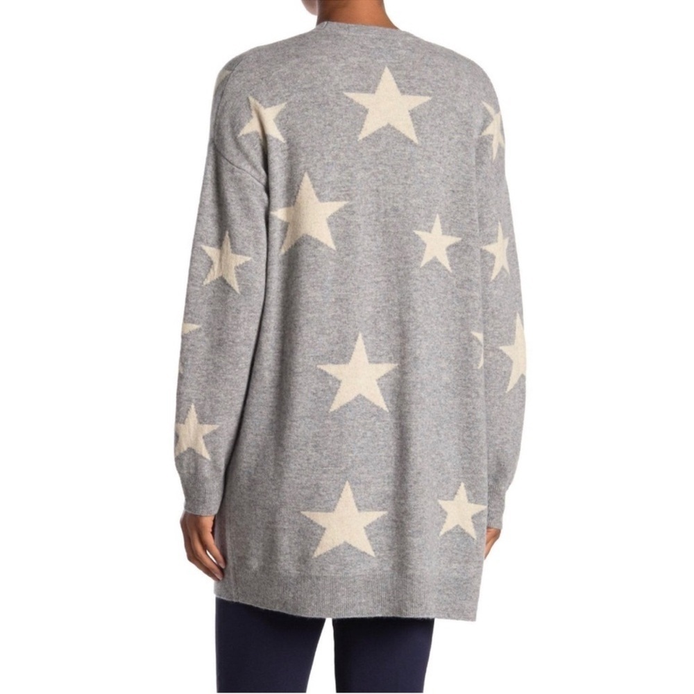 Magaschoni Cashmere Star Cardigan Long Open Front Duster Small - Picture 3 of 15